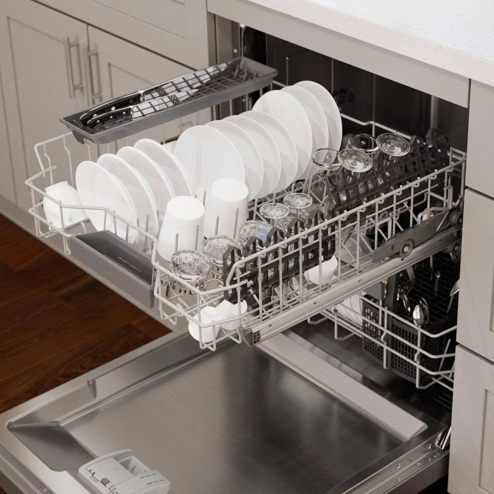 Bosch 300 Series 24″ Stainless Steel Built in Dishwasher-SGE53B55UC image 3