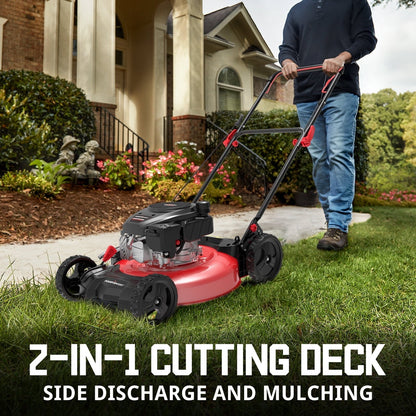 PowerSmart 21 in. Gas Push Lawn Mower, 144cc 2-in-1 Side Discharge image 4