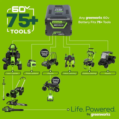 Greenworks 60V 21″ Brushless Self-Propelled Battery Powered Lawn Mower + (2) 4.0Ah Batteries & Dual Port Charger image 0