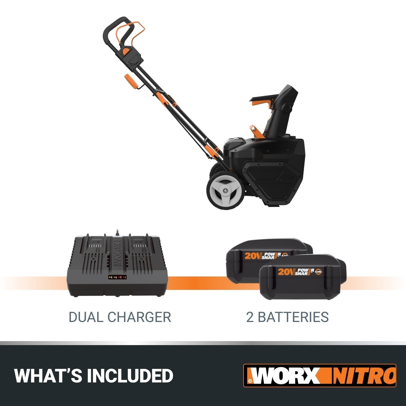 Worx WG471 40V Power Share 20″ Cordless Snow Blower with Brushless Motor image 6