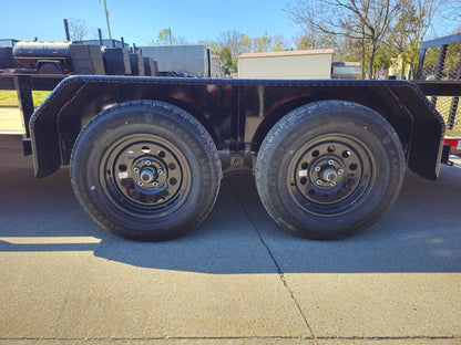6’4″ x 16 Utility Trailer Double Axle Dovetail With Gate Powder Coated (2) 3500lb Axles image 12