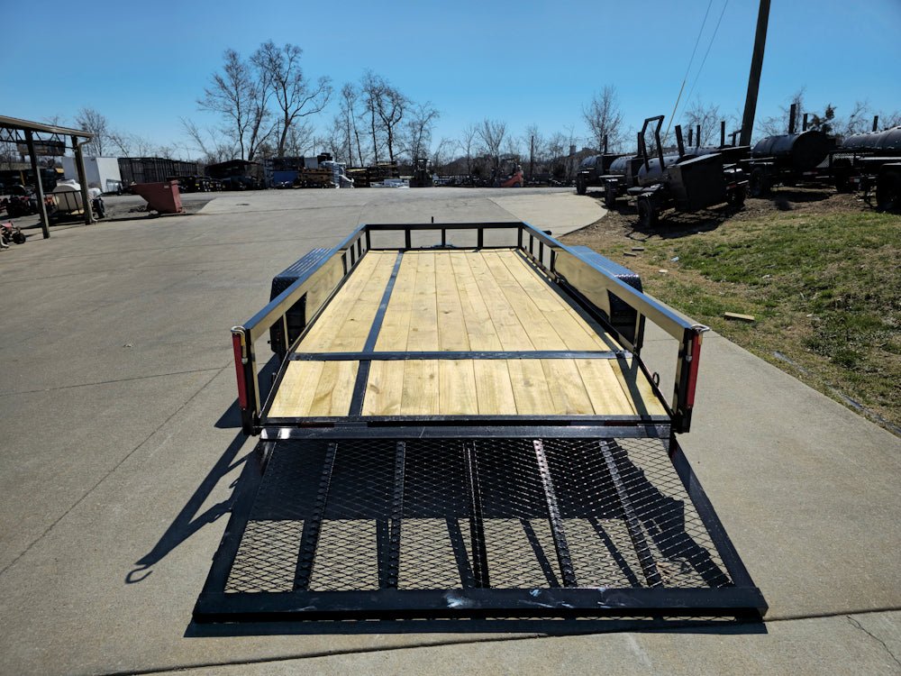 6’4″ x 16 Utility Trailer Double Axle Dovetail With Gate Powder Coated (2) 3500lb Axles image 6
