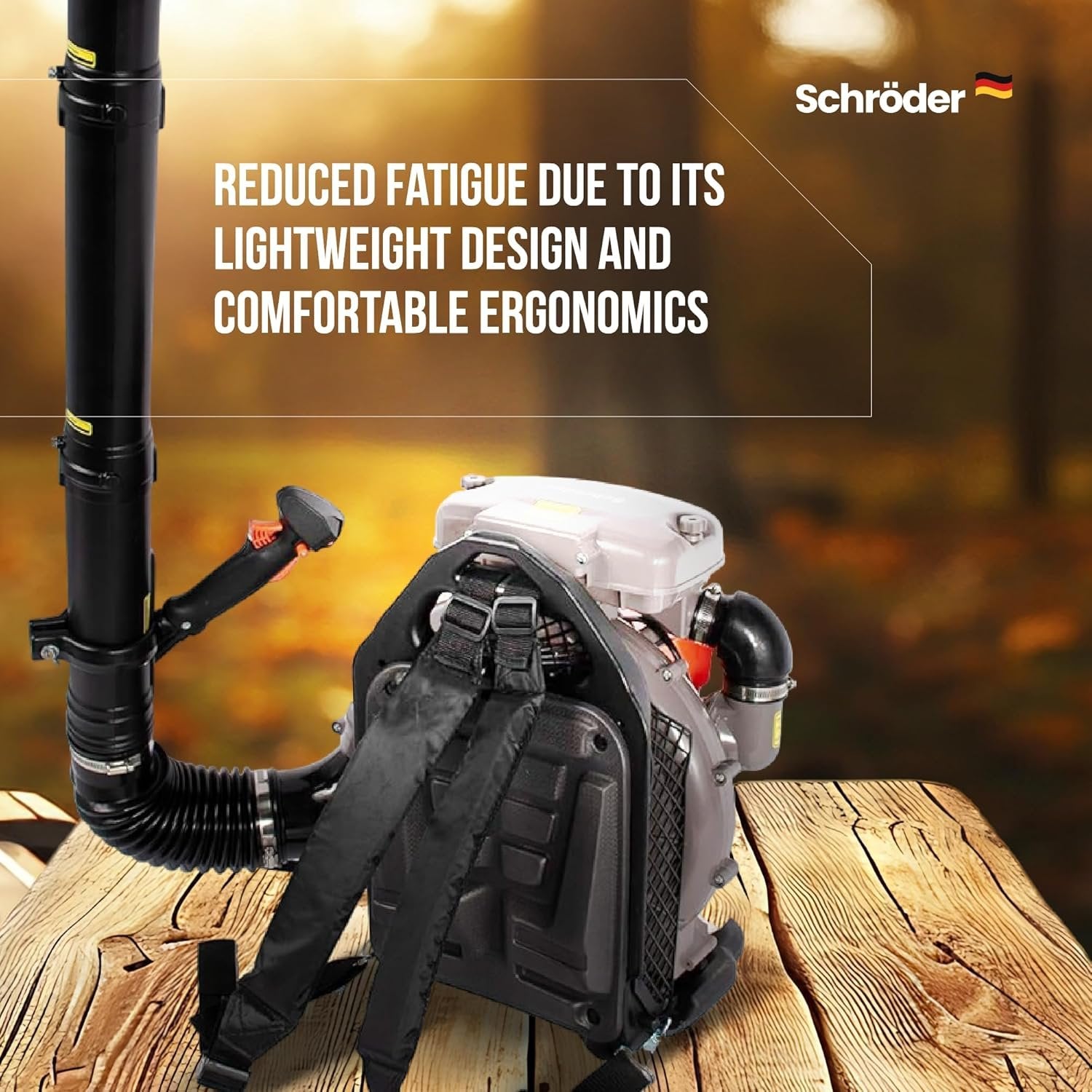 Schröder SR-6400L Backpack Gas Leaf Blower, 3.7 HP Engine image 5