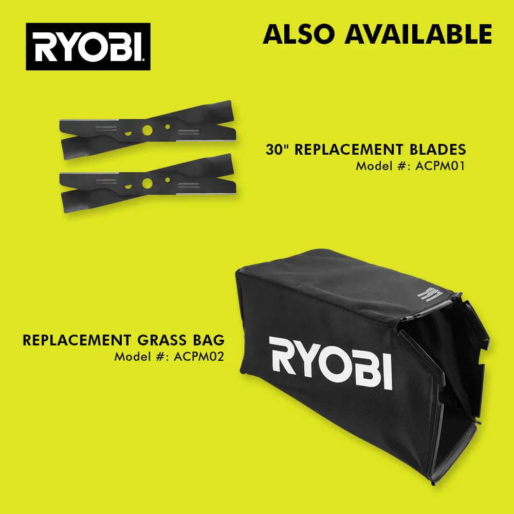 RYOBI 80v Hp brushless 30″ self-propelled dual-blade lawn mower kit image 4