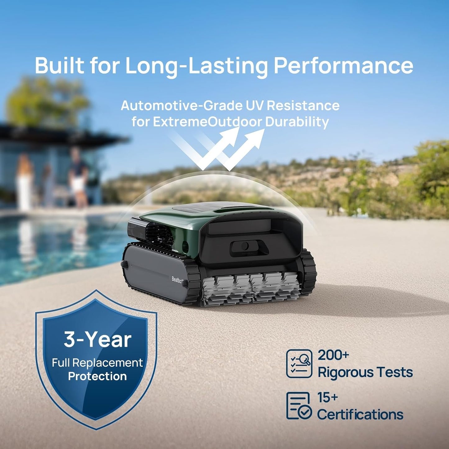 Beatbot AquaSense 2 Pro Robotic Pool Cleaner – 5-in-1 Cordless Skimmer & Clarifier, App-Controlled, Smart Parking, Up to 3,875 Sq. Ft. – Obsidian image 14