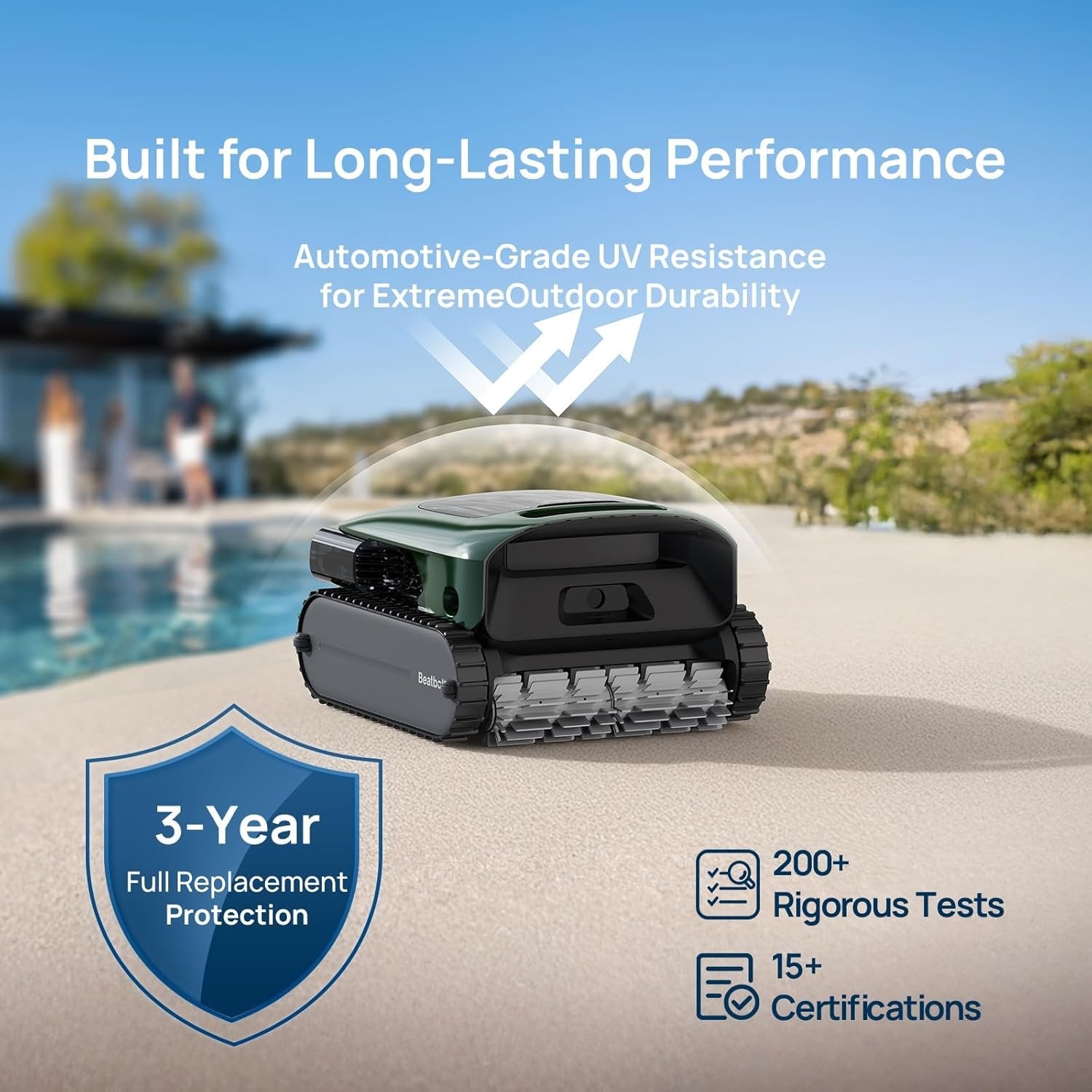 Beatbot AquaSense 2 Pro Robotic Pool Cleaner – 5-in-1 Cordless Skimmer & Clarifier, App-Controlled, Smart Parking, Up to 3,875 Sq. Ft. – Obsidian image 14