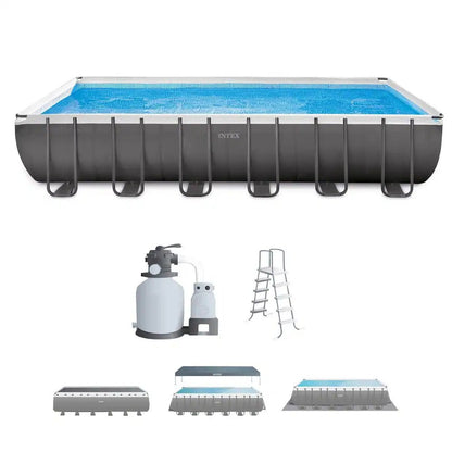 Intex 24′ x 12′ x 52″ Rectangular 26363EH Ultra XTR Frame Swimming Pool Pump image 0