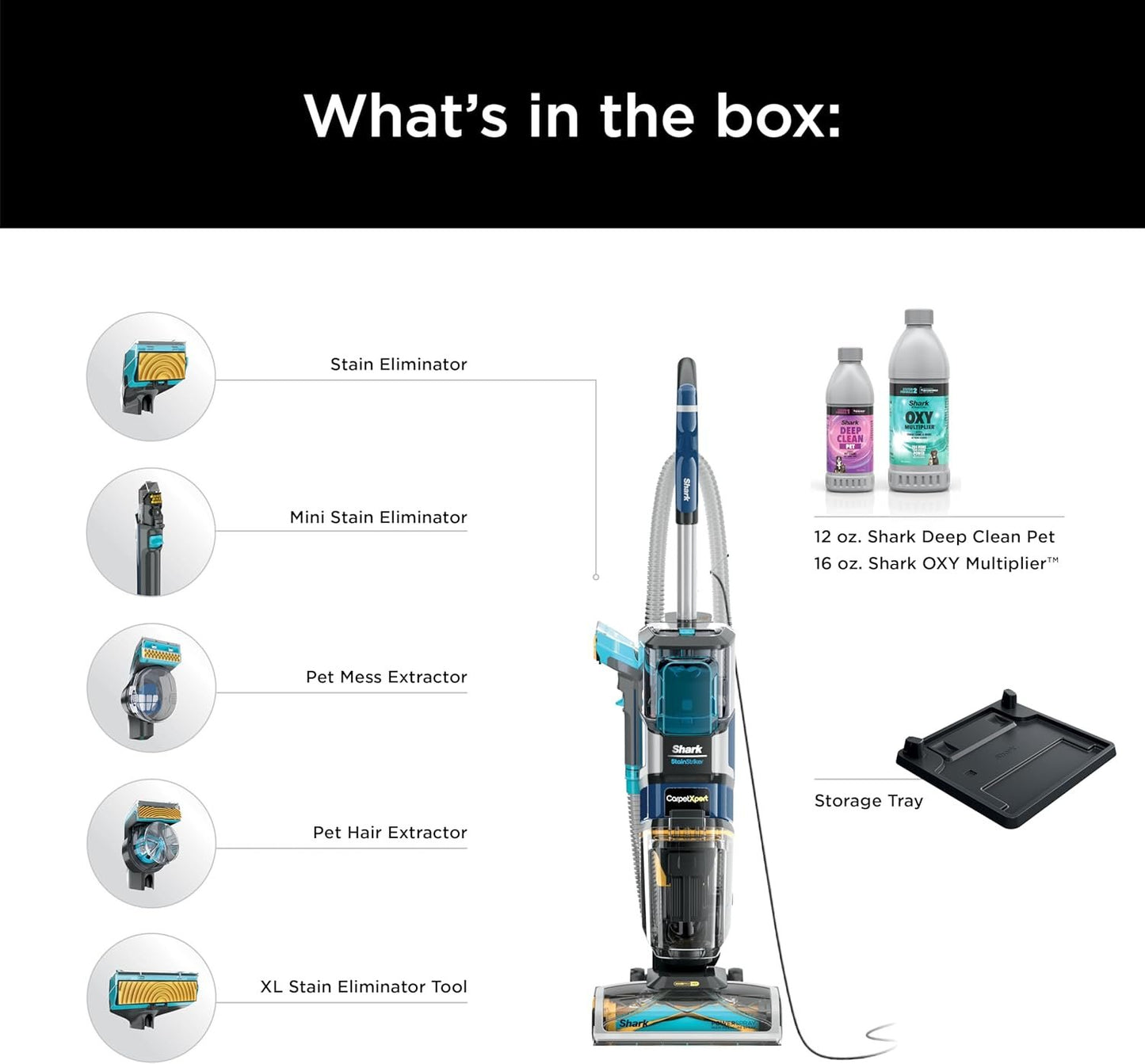 Shark CarpetXpert Carpet & Upholstery Cleaner with StainStriker, EX201 image 11