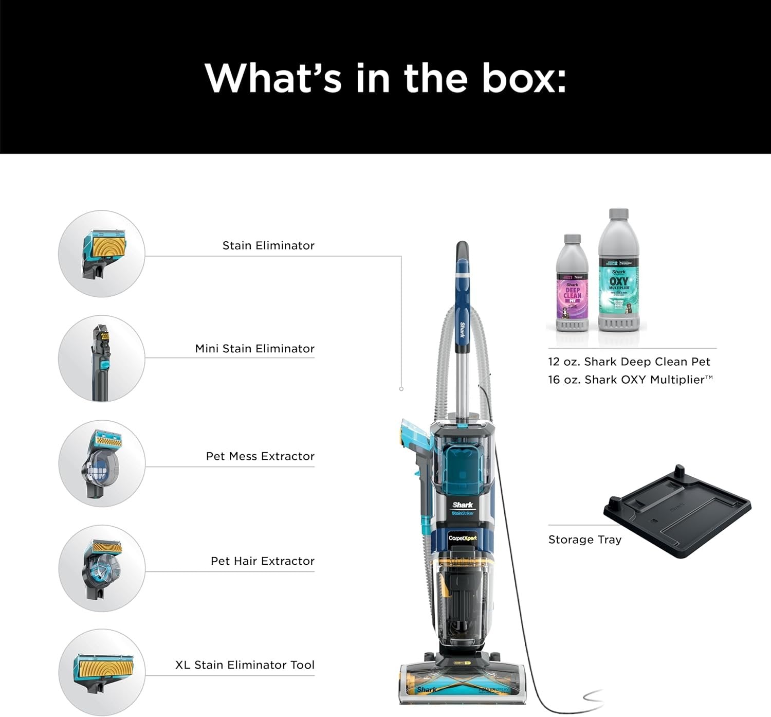 Shark CarpetXpert Carpet & Upholstery Cleaner with StainStriker, EX201 image 11