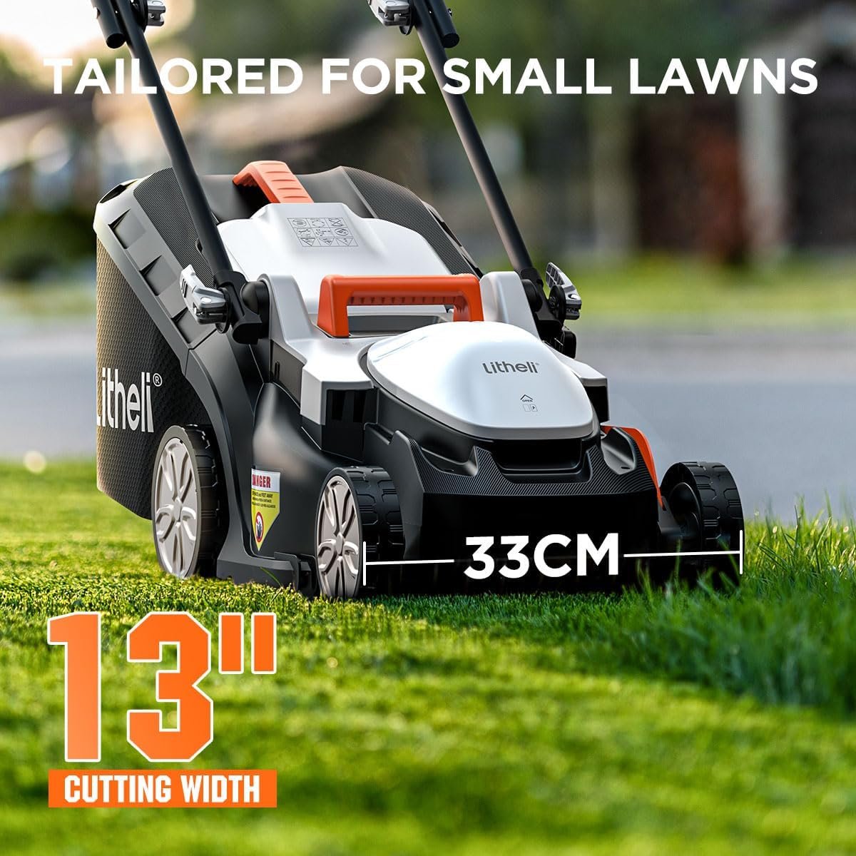 Litheli 13″ 20V Cordless Lawn Mower with 4.0Ah Battery image 1