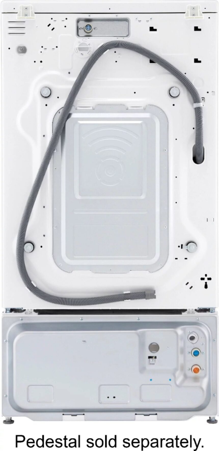 LG – 5.0 Cu. Ft. High-Efficiency Stackable Smart Front Load Washer with Steam and Built-In Intelligence – White image 1