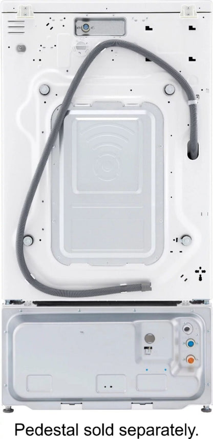 LG – 5.0 Cu. Ft. High-Efficiency Stackable Smart Front Load Washer with Steam and Built-In Intelligence – White image 1