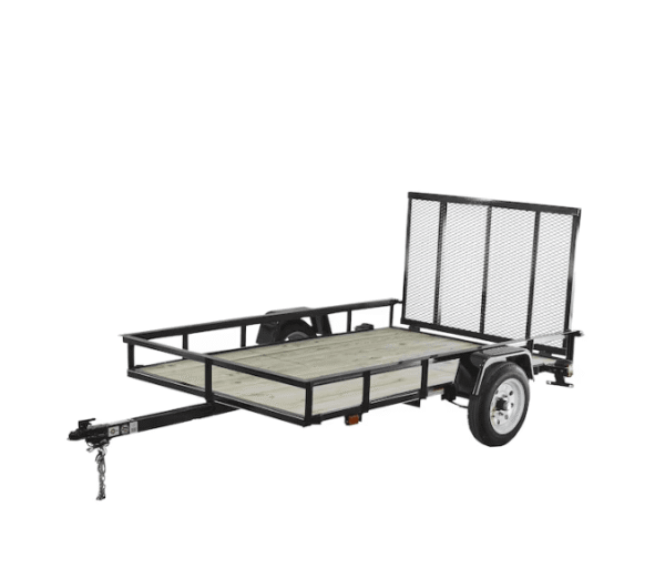 Carry-On Trailer 5-ft x 8-ft Treated Lumber Utility Trailer with Ramp Gate image 2