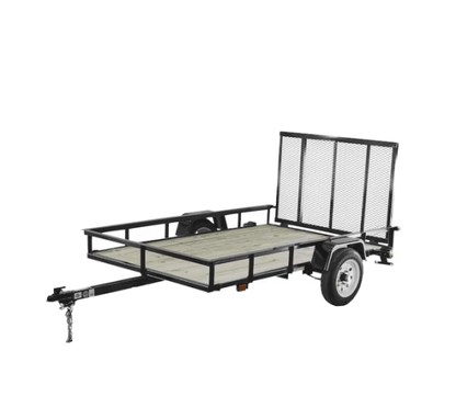 Carry-On Trailer 5-ft x 8-ft Treated Lumber Utility Trailer with Ramp Gate image 2