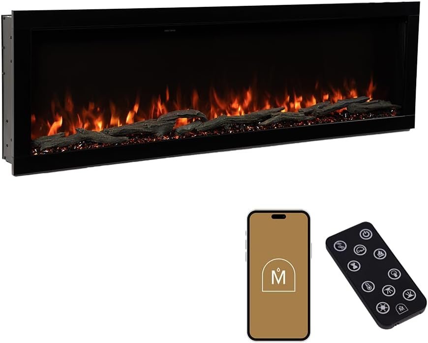 Modern Ember Highmark 60-Inch Smart Linear Electric Fireplace, WiFi & 10-Color Flames image 46