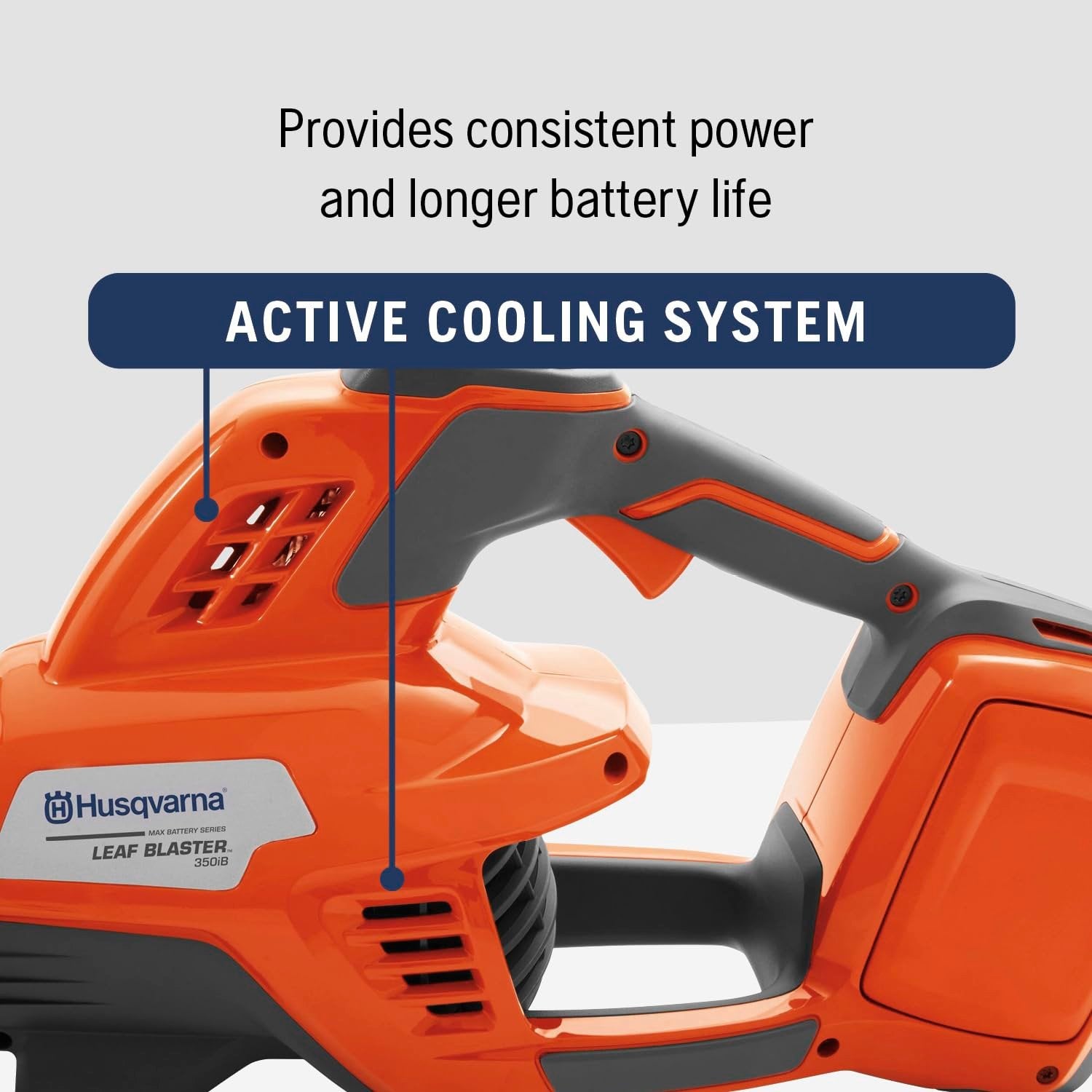 Husqvarna Leaf Blaster 350iB Cordless Leaf Blower 200 MPH, 40V Battery Included image 4