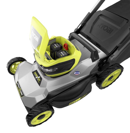 40V HP Brushless 21″ Cordless Battery Self-Propelled Lawn Mower with Dual Blades image 1