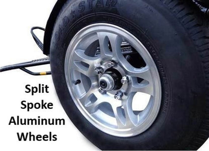 Stand, Store or Roll Ride-Up 3-Rail Motorcycle Trailer image 4