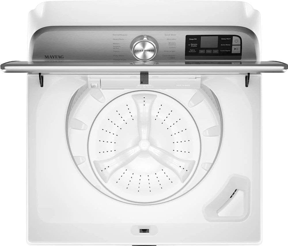 Maytag – 5.3 Cu. Ft. High Efficiency Smart Top Load Washer with Extra Power Button – White image 12