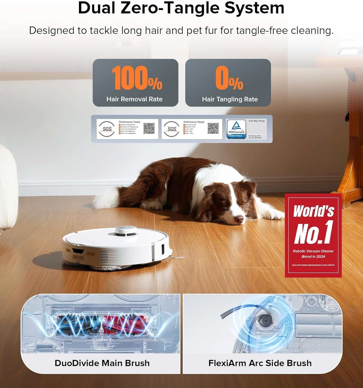 Roborock Qrevo Edge S5A Robot Vacuum & Mop, 18,500Pa, Zero-Tangle image 18