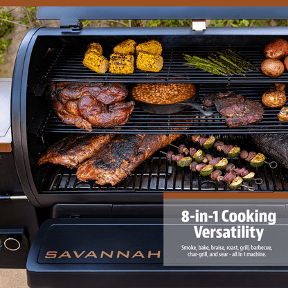 Pit Boss Pellet Smoker, Savannah 1500 Square Inch Wood Fired Pellet Grill, Onyx Series image 7