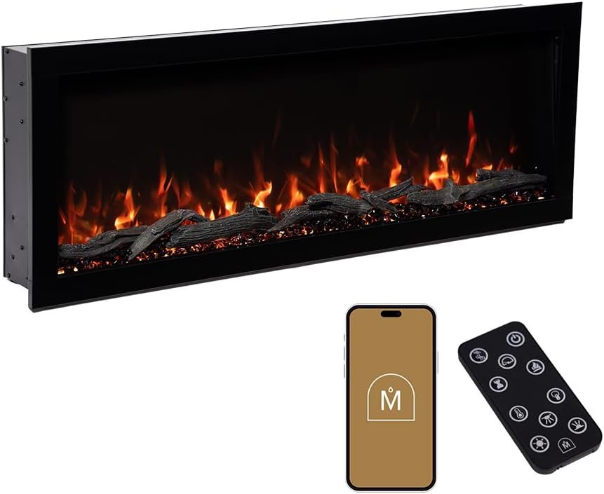 Modern Ember Highmark 60-Inch Smart Linear Electric Fireplace, WiFi & 10-Color Flames image 25