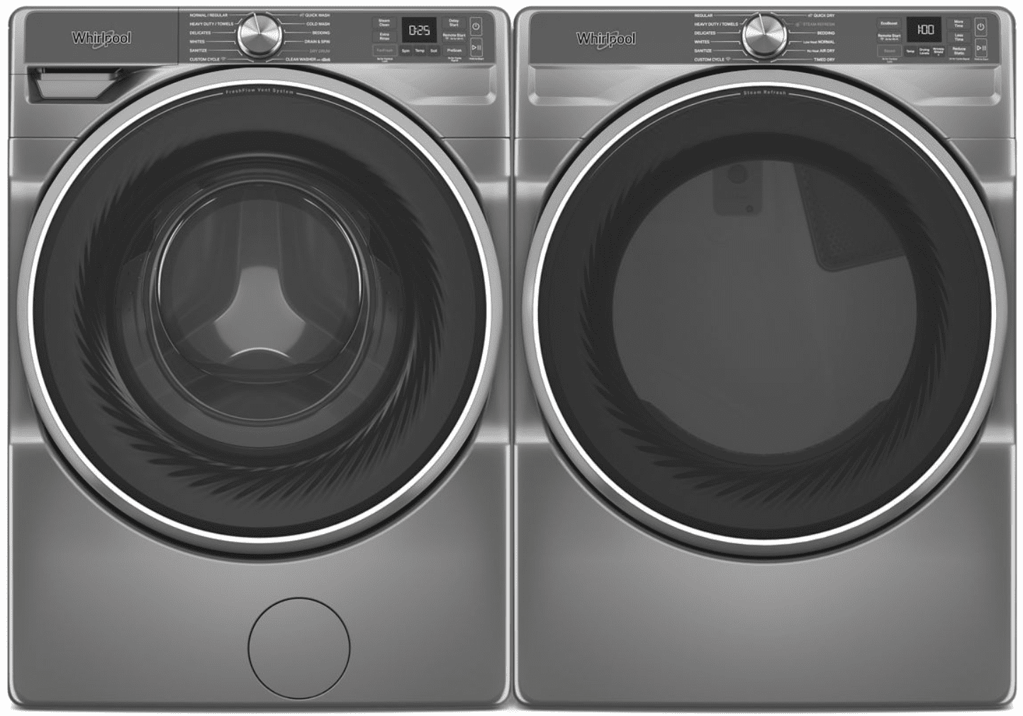 Whirlpool WFW6720RR, 27-Inch, 5.0 cu. ft. Smart Front Load Washer, FreshFlow Vent System, Silver image 4