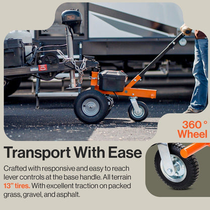 SuperHandy 2800-lb Capacity 3-Wheel Orange Steel Dolly GUO041 image 6