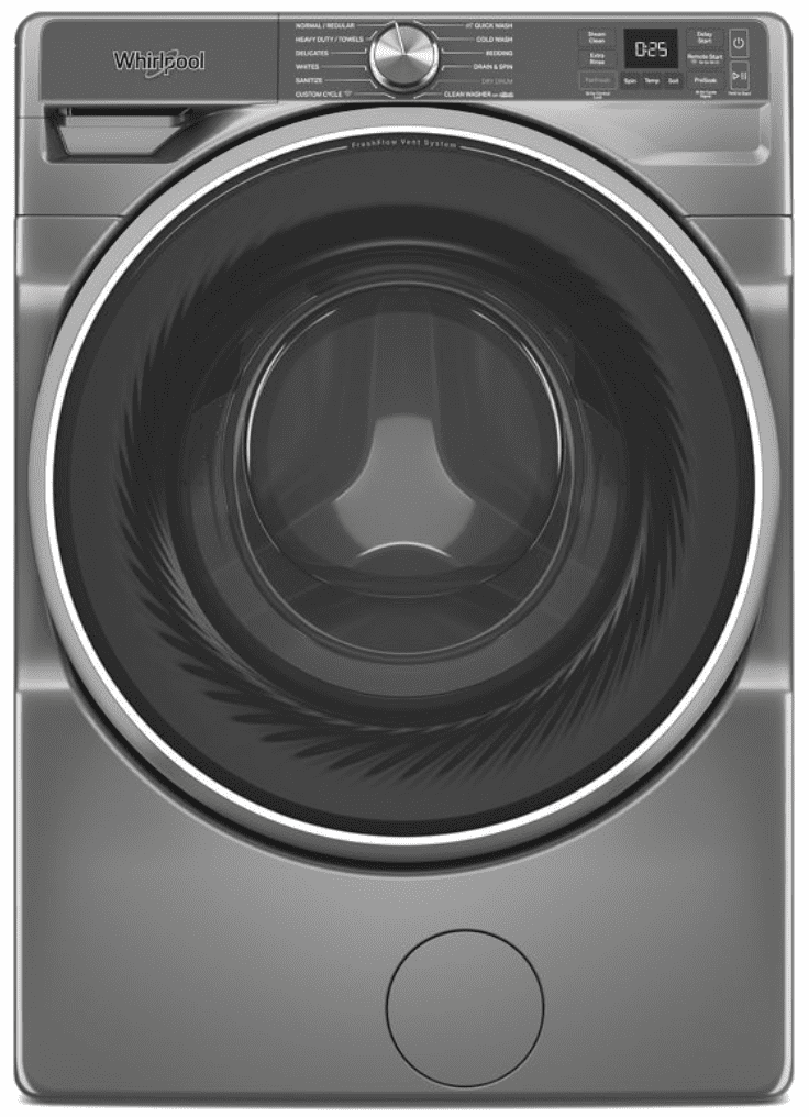 Whirlpool WFW6720RR, 27-Inch, 5.0 cu. ft. Smart Front Load Washer, FreshFlow Vent System, Silver image 0