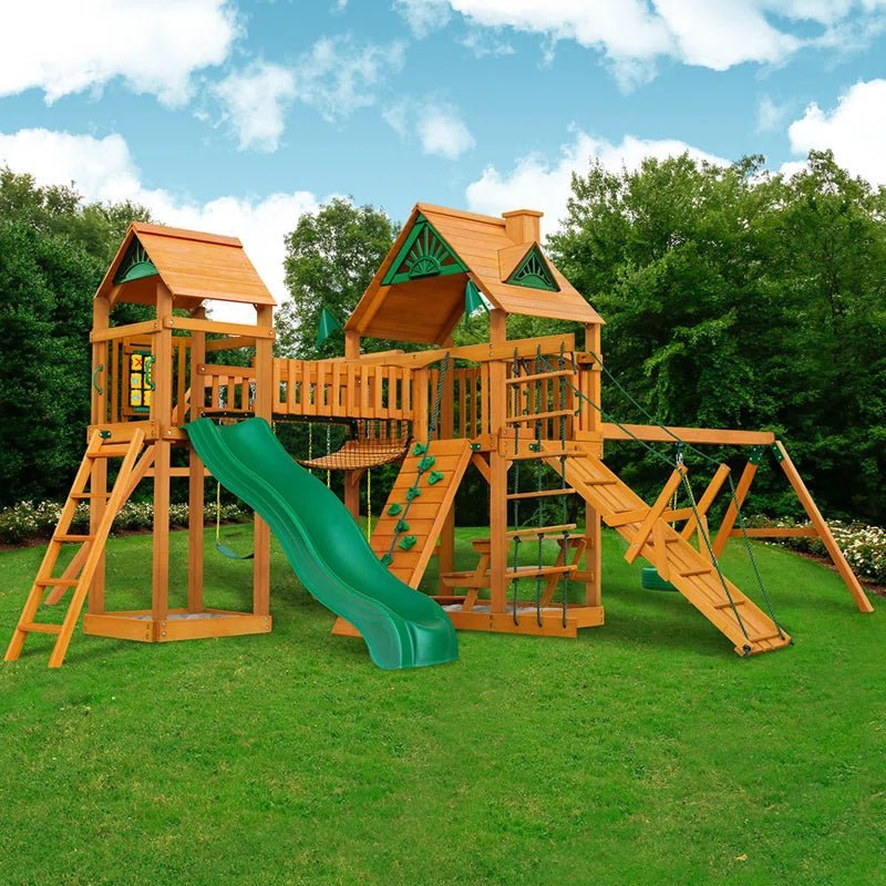 Pioneer Peak Swing Set with Clatter Bridge and Tire Swing image 2