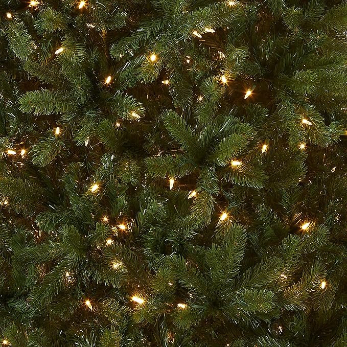 National Tree Company Pre-Lit ‘Feel Real’ Artificial Full Downswept Christmas Tree, Green, Douglas Fir, Dual Color LED Lights, Includes PowerConnect and Stand, 7.5 Feet image 3