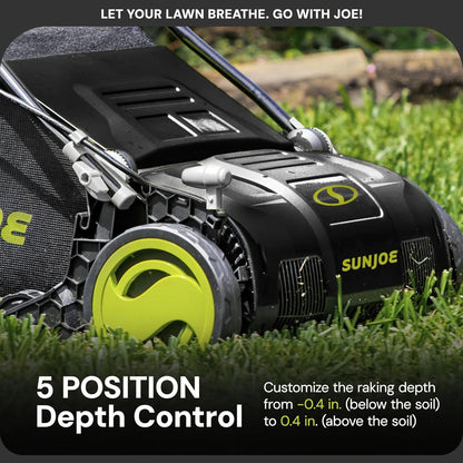 Sun Joe AJ805E 13A Electric Dethatcher & Scarifier, 15 in. image 2