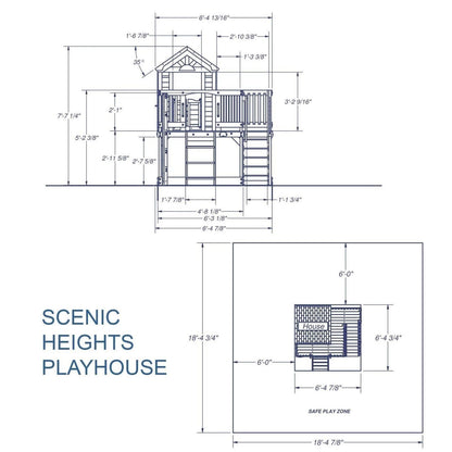Backyard Discovery scenic Heights Cedar Playhouse image 4