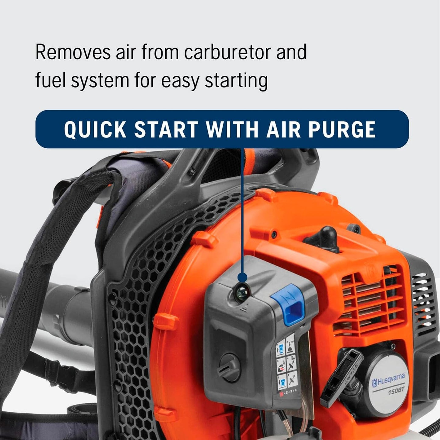 Husqvarna 150BT Gas Backpack Leaf Blower 51cc, 765 CFM, 270 MPH image 5