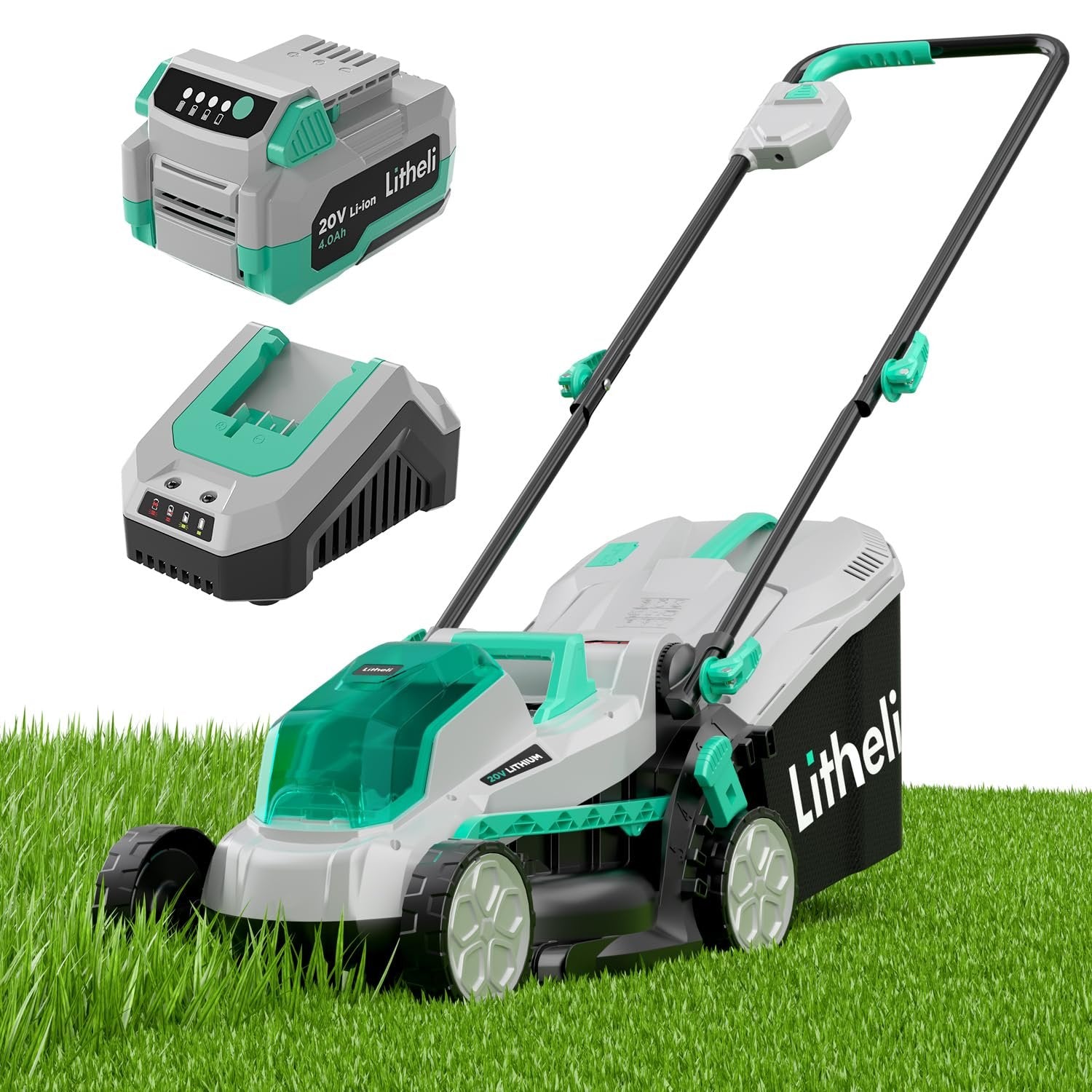 Litheli 13″ 20V Cordless Lawn Mower with 4.0Ah Battery image 15