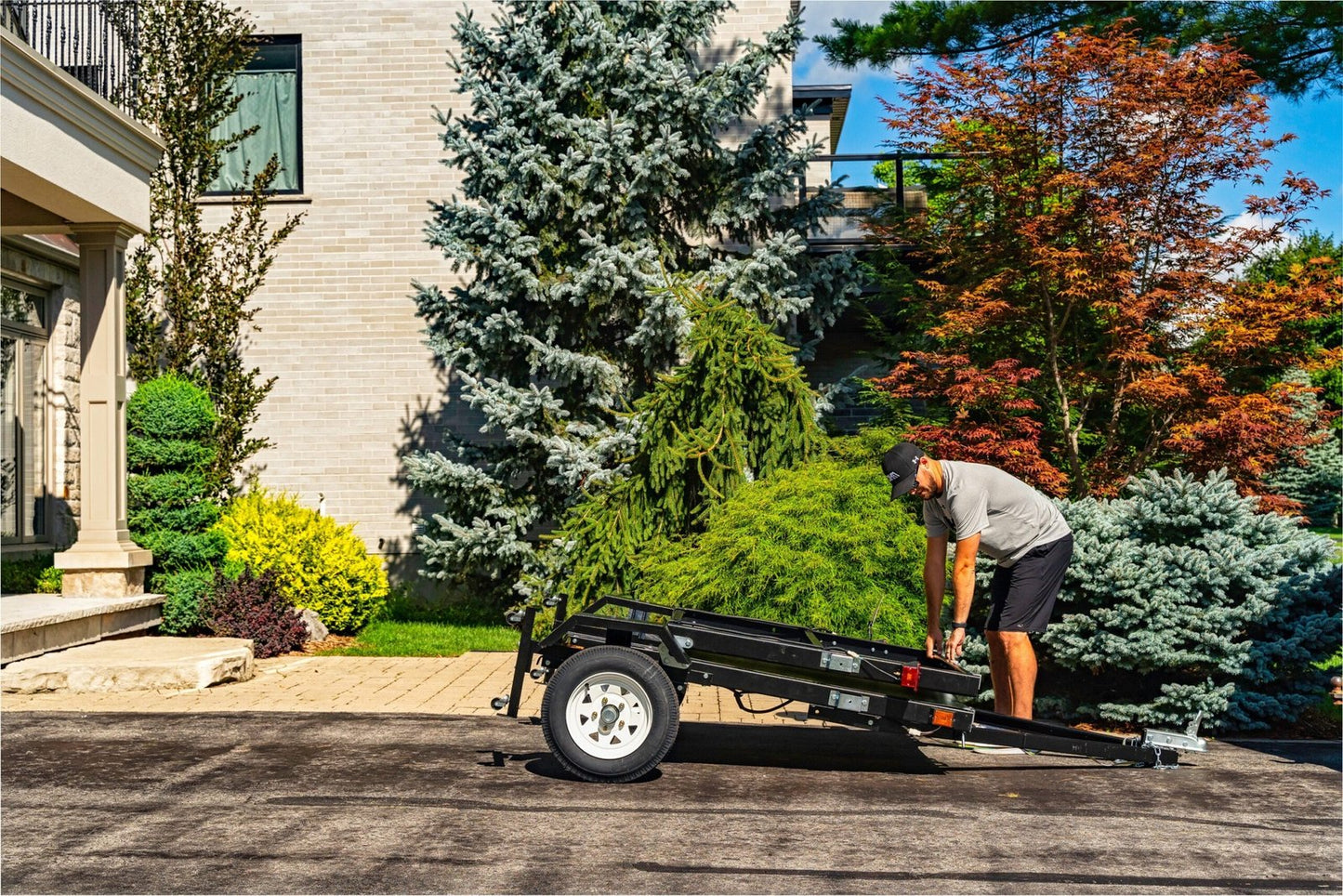 DK2 4-ft x 8-ft Steel Utility Trailer ( 1450-lb Capacity ) 5364713 image 9