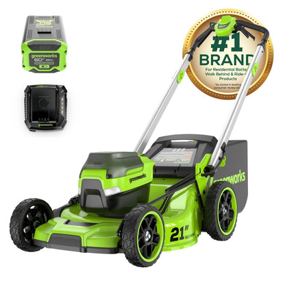 Greenworks 60V 21″ Self Propelled Lawn Mower with (1) 8.0 Ah Battery & Rapid Charger 2546402 image 18