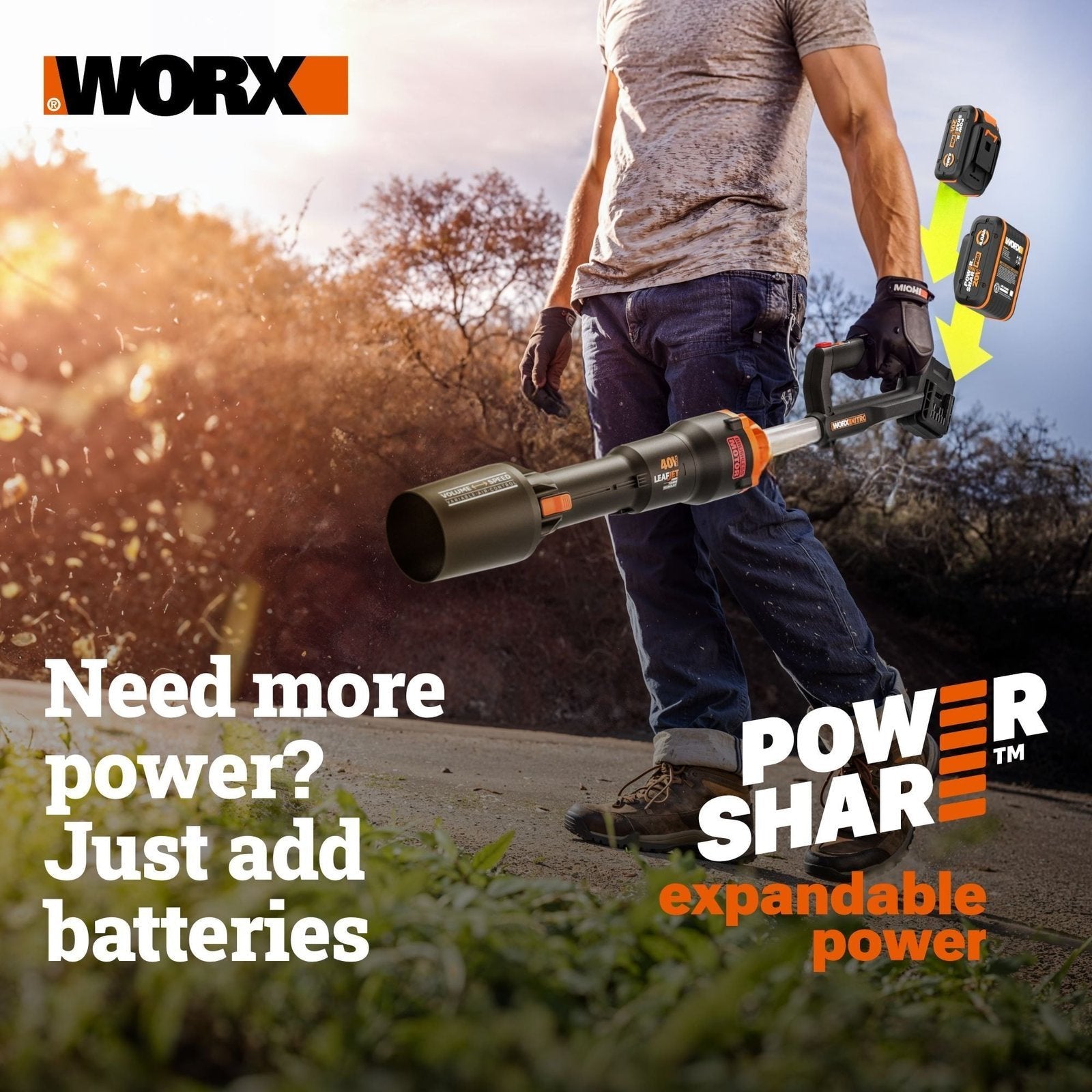 Worx WG471 40V Power Share 20″ Cordless Snow Blower with Brushless Motor image 9