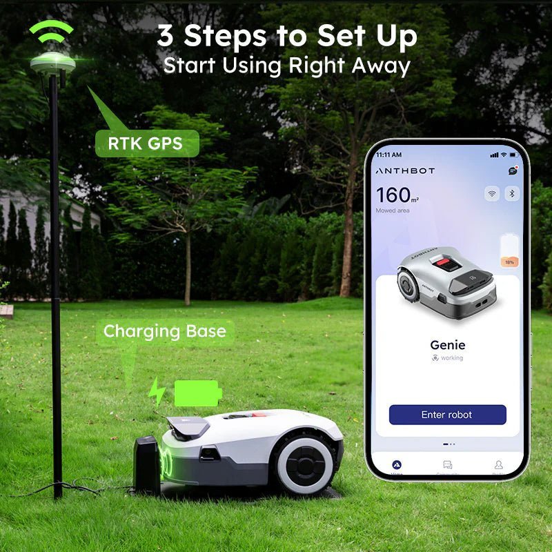 ANTHBOT Genie 3000: AI Robot Lawn Mower No Wire image 11
