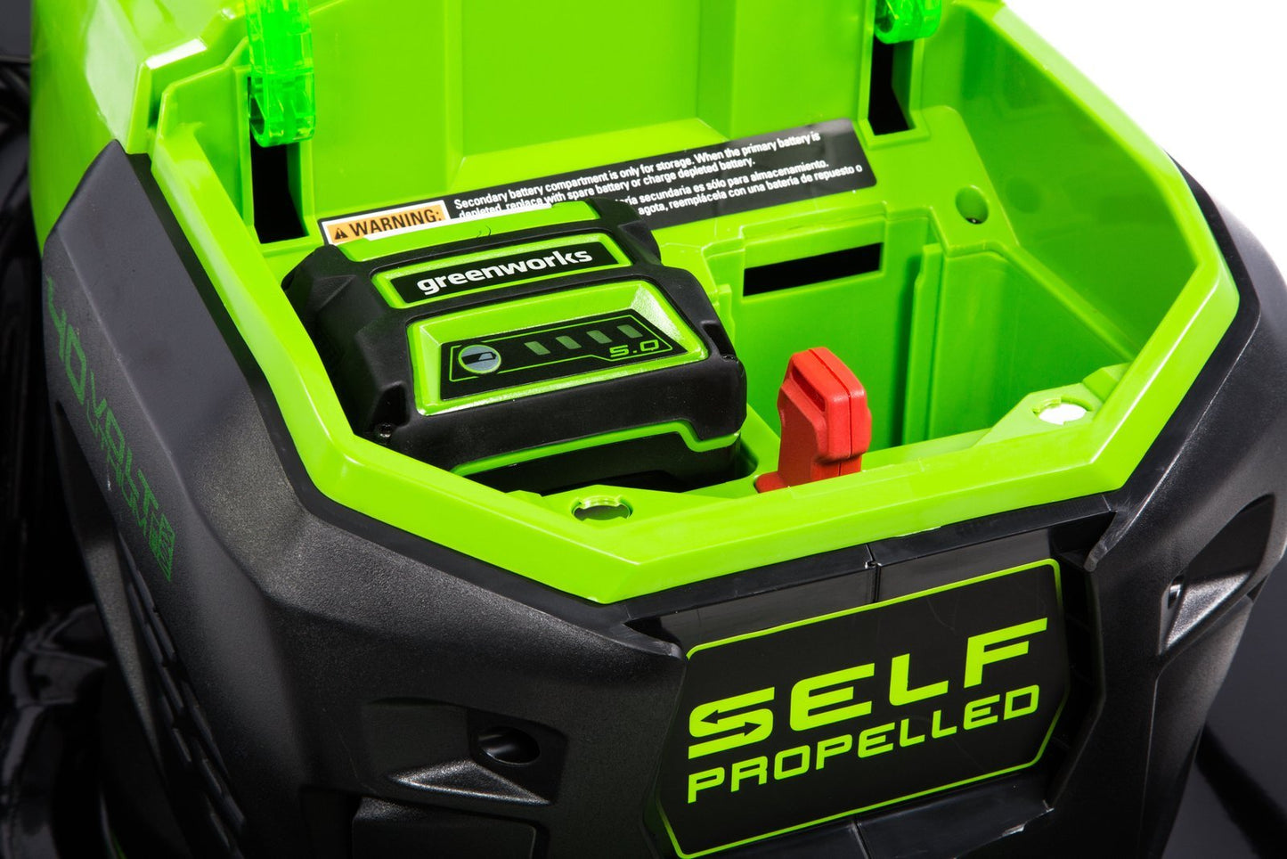 Greenworks Self-Propelled 21-inch Brushless Lawn Mower 40V with 5Ah Battery and Charger image 3