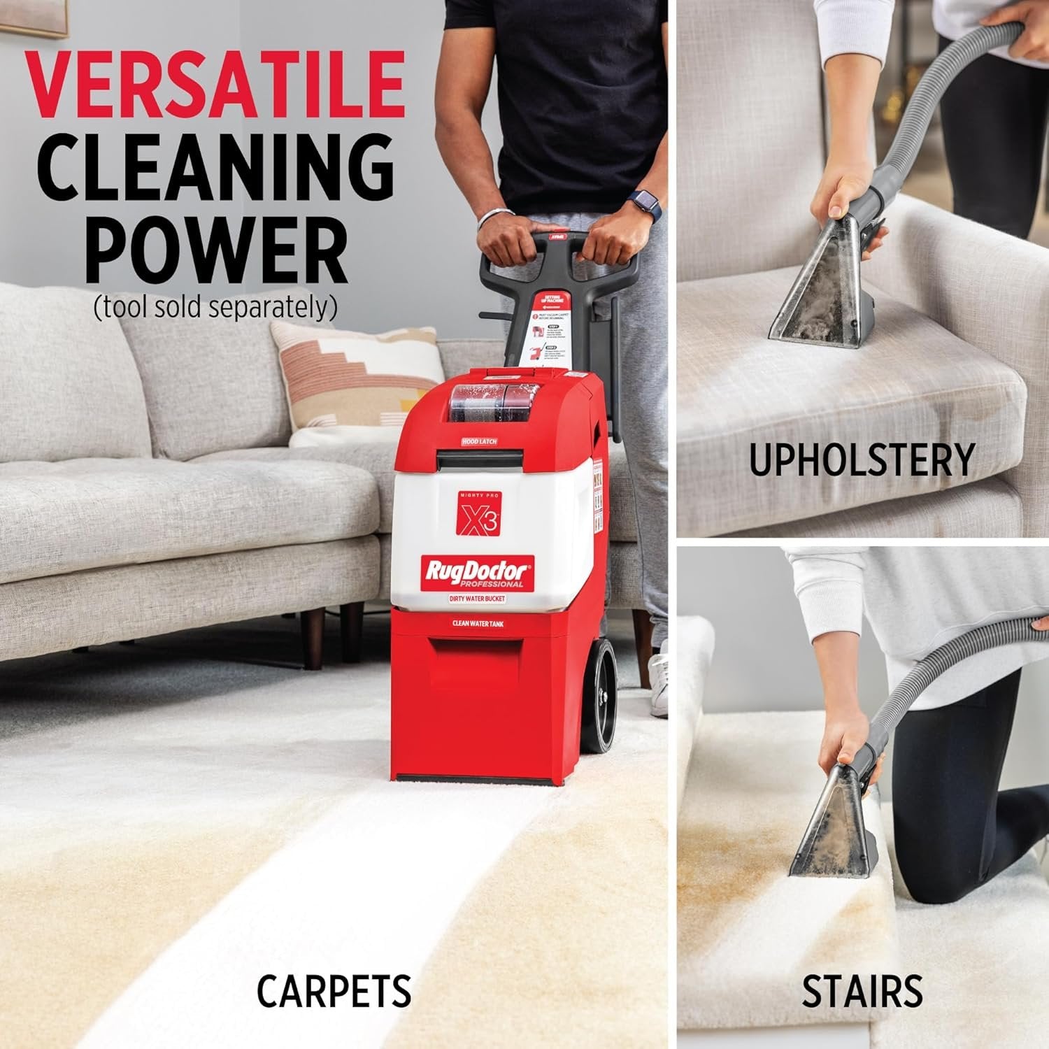 Rug Doctor X3 Commercial Carpet Cleaner Pet Pro Pack with Stain & Odor Removers image 24
