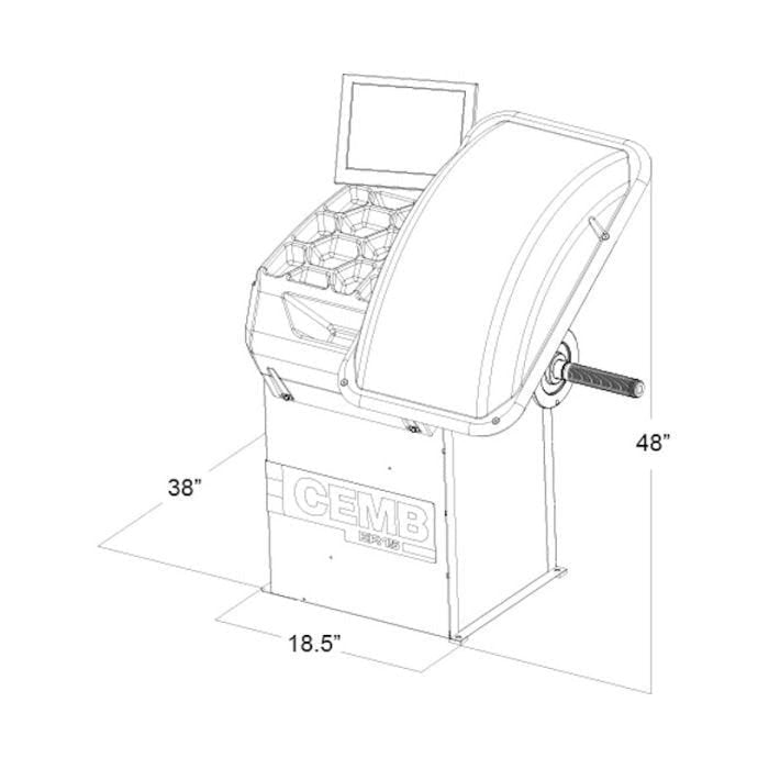 CEMB EZ15 3D Data Entry Wheel Balancer image 1