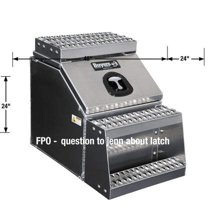 Buyers Products 28-in x 24-in x 18-in Smooth Aluminum Step Box Truck Tool Box 1705281 image 7
