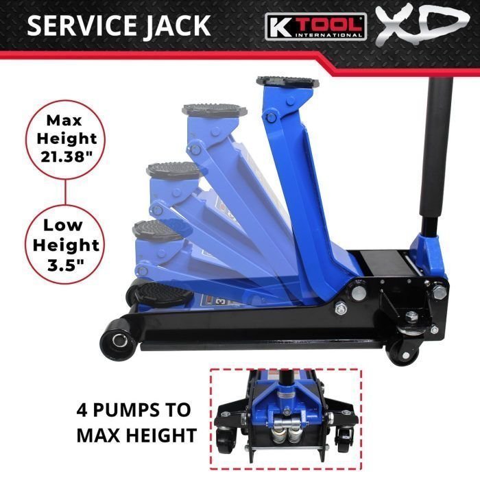 K Tool Heavy-Duty Low-Profile 3.33 Ton Floor Jack image 6