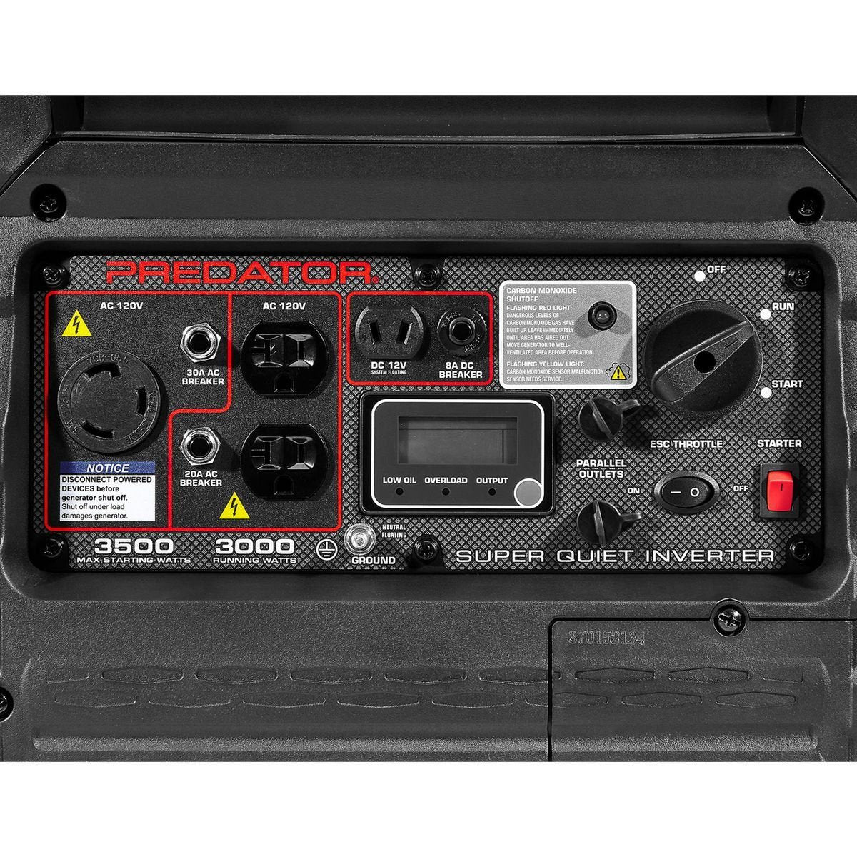 Predator 3500 Watt SUPER QUIET Inverter Generator with CO SECURE Technology image 4