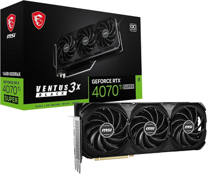 MSI GeForce RTX 4070 Ti SUPER VENTUS 3X 16GB GDDR6X Graphics Card image 0