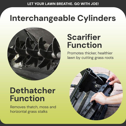 Sun Joe AJ805E 13A Electric Dethatcher & Scarifier, 15 in. image 3