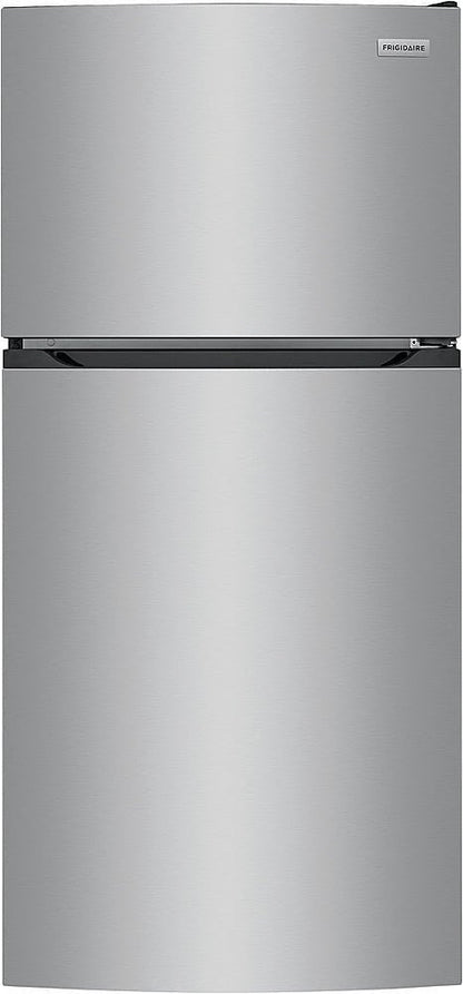 Frigidaire – 13.9 Cu. Ft. Top-Freezer Refrigerator – Brushed Steel image 0