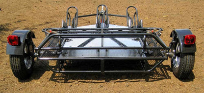 Stand, Store or Roll Ride-Up 3-Rail Motorcycle Trailer image 9