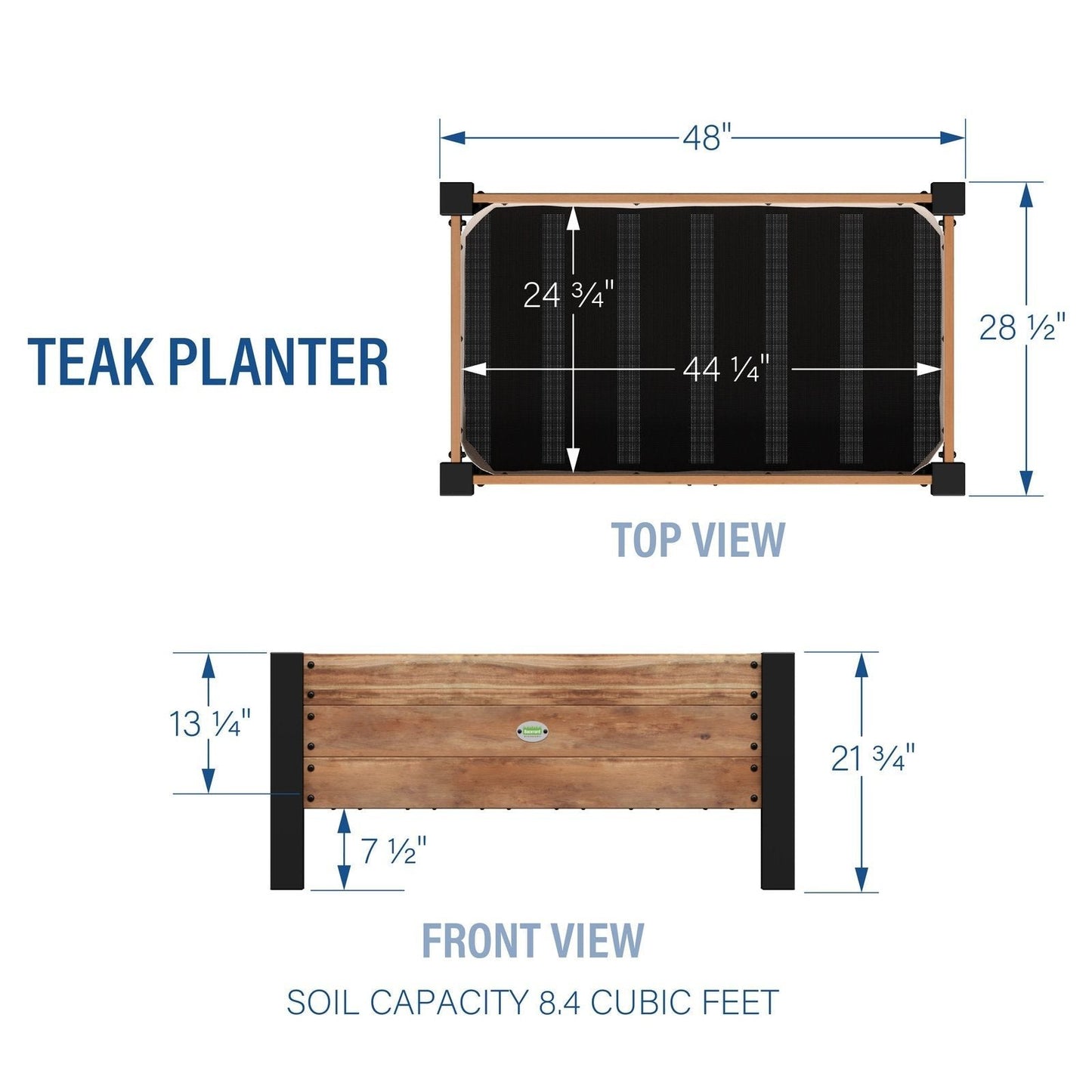 Planter 100% Authentic Teak Wood image 2